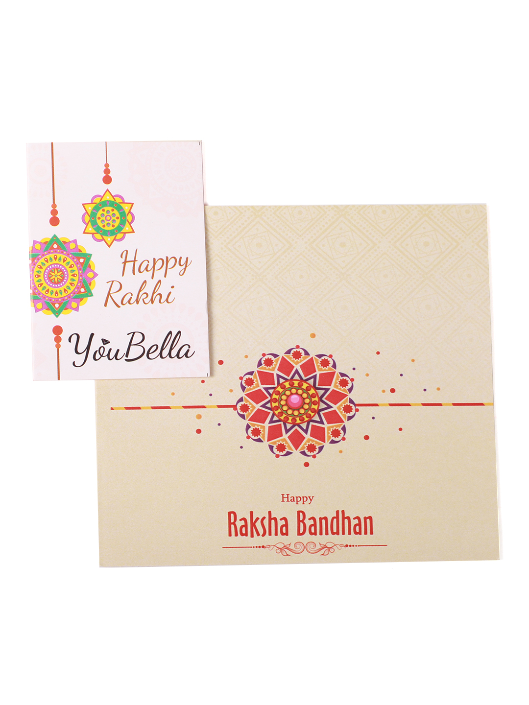 YouBella Rakhi and Greeting Card Combo for Brother, Rakhi Gift for Brother/Bhaiyya/Bhai (Style 2)